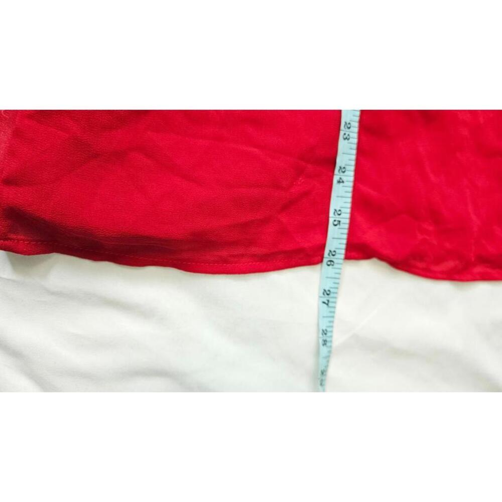SHEIN MOD Women's Lined Red Mini Dress w/ Ruffled Details & Spaghetti Straps XS - Picture 10 of 10